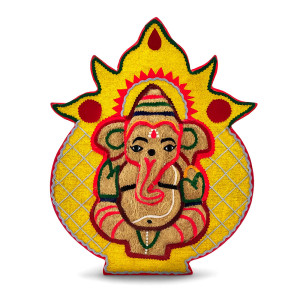 Handcrafted Coconut Fiber Vinayaka Wall Hanging – Temple Pooja & Home Decor (20 Inches)